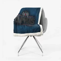 Los Angeles Clippers Energetic NBA Basketball Club Logo Sherpa Fleece Blanket 2