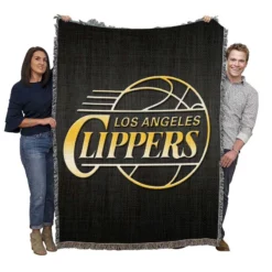 Los Angeles Clippers Professional NBA Basketball Club Woven Blanket
