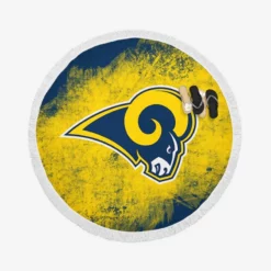 Los Angeles Rams Energetic NFL Club Round Beach Towel