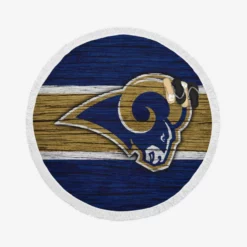 Los Angeles Rams NFL Club Logo Round Beach Towel