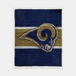 Los Angeles Rams NFL Club Logo Sherpa Fleece Blanket 1