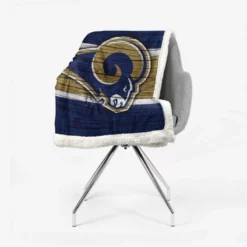 Los Angeles Rams NFL Club Logo Sherpa Fleece Blanket 2