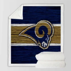 Los Angeles Rams NFL Club Logo Sherpa Fleece Blanket