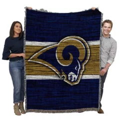 Los Angeles Rams NFL Club Logo Woven Blanket