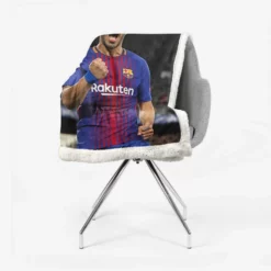 Luis Suarez Powerful Barcelona Club Player Sherpa Fleece Blanket 2