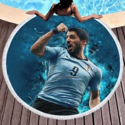 Luis Suarez Premier League Golden Boot Player Round Beach Towel 1