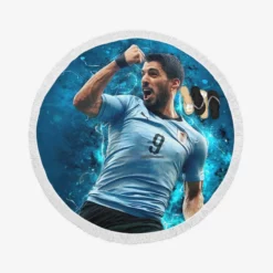 Luis Suarez Premier League Golden Boot Player Round Beach Towel