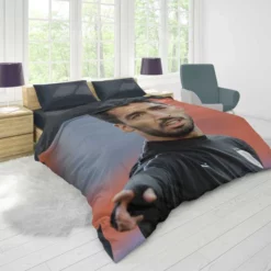 Luis Suarez in Black Jersey Duvet Cover 1