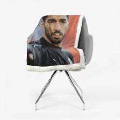 Luis Suarez in Black Jersey Sherpa Fleece Blanket 2