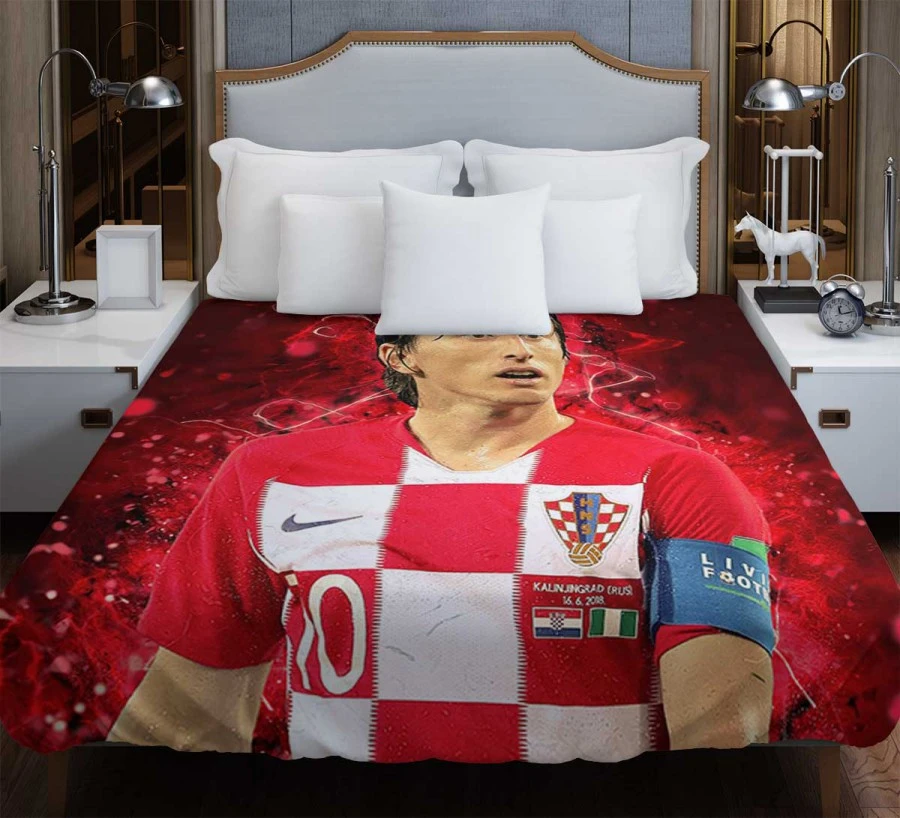 Luka Modric  Croatia Sportive Soccer Player Duvet Cover