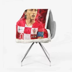 Luka Modric  Croatia Sportive Soccer Player Sherpa Fleece Blanket 2