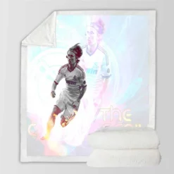 Luka Modric Croatian professional football Player Sherpa Fleece Blanket