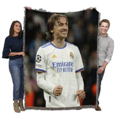 Luka Modric Official Croatian Player Woven Blanket