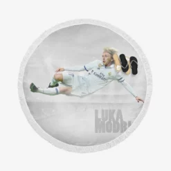 Luka Modric Popular Soccer Player Round Beach Towel