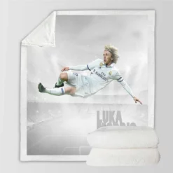 Luka Modric Popular Soccer Player Sherpa Fleece Blanket