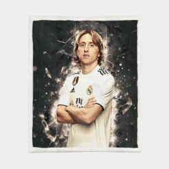 Luka Modric  Real Madrid Soccer Player Sherpa Fleece Blanket 1