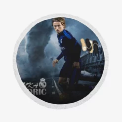 Luka Modric Top Ranked Football Player Round Beach Towel