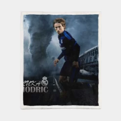 Luka Modric Top Ranked Football Player Sherpa Fleece Blanket 1