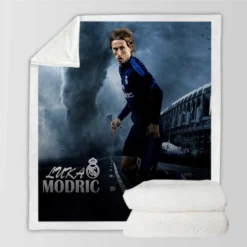 Luka Modric Top Ranked Football Player Sherpa Fleece Blanket