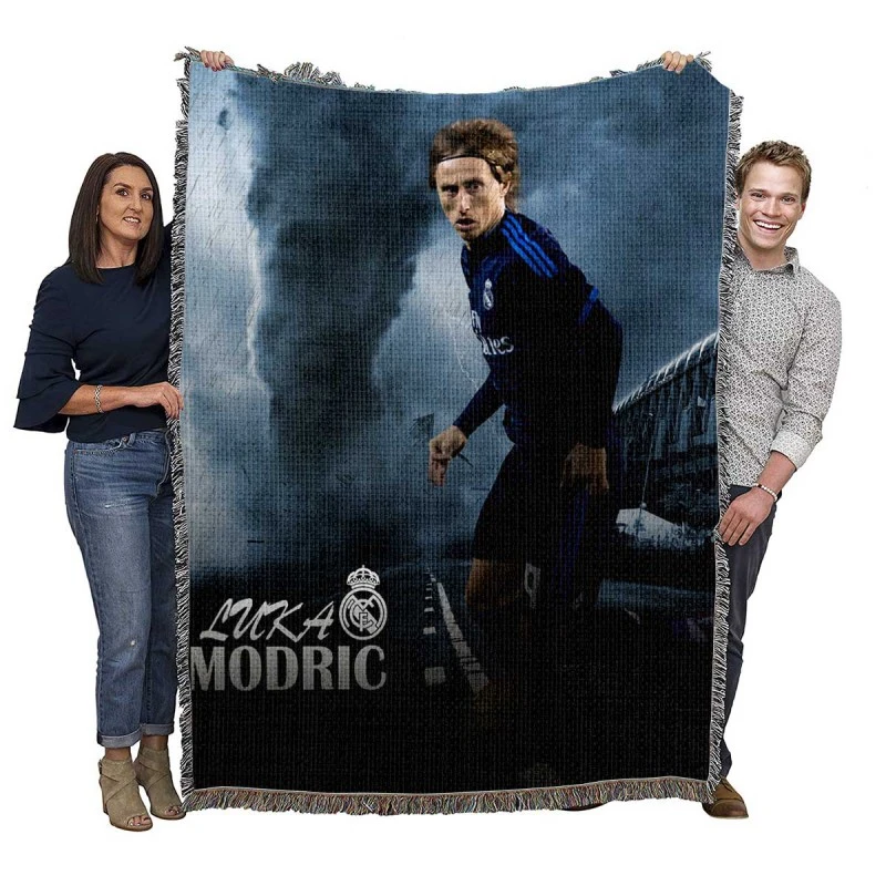 Luka Modric Top Ranked Football Player Woven Blanket