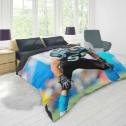 Luke Kuechly Professional NFL Football Player Duvet Cover 1