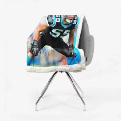 Luke Kuechly Professional NFL Football Player Sherpa Fleece Blanket 2