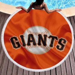 MLB Baseball Club San Francisco Giants Round Beach Towel 1