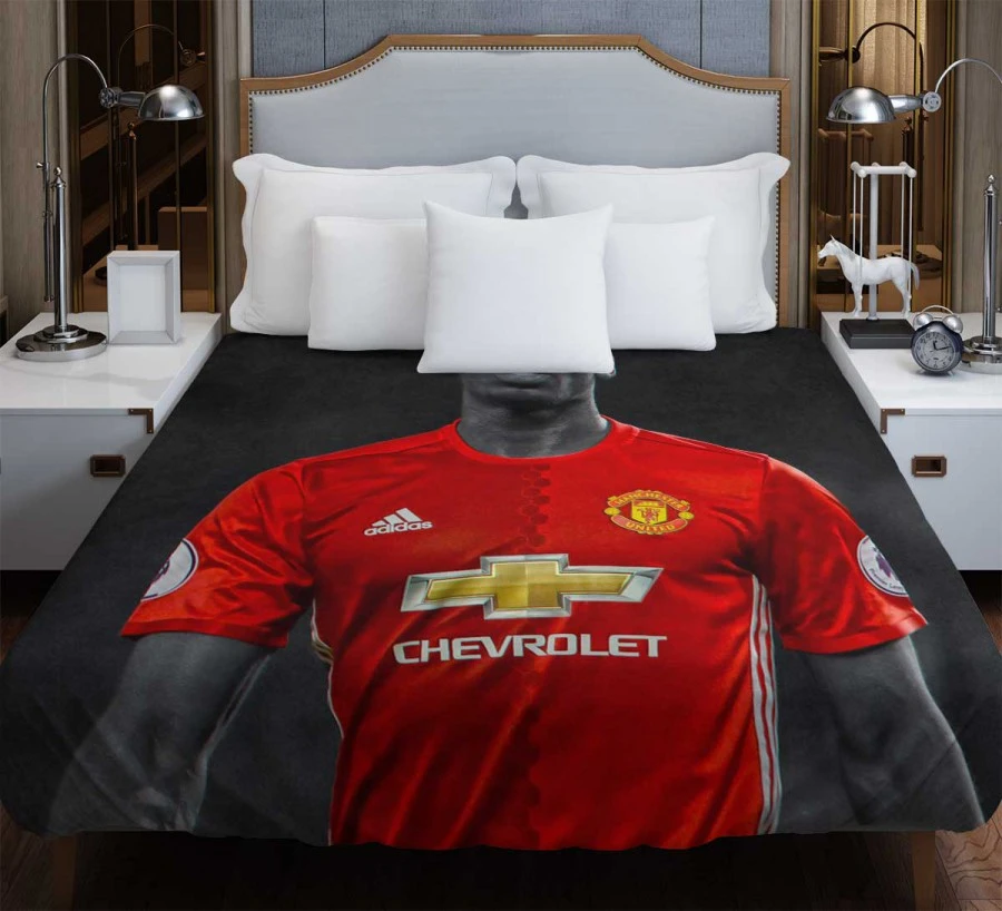 Man United Sports Player Paul Pogba Duvet Cover