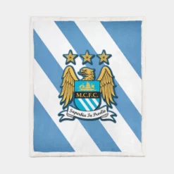 Manchester City FC Excellent Football Club Sherpa Fleece Blanket 1