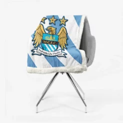 Manchester City FC Excellent Football Club Sherpa Fleece Blanket 2