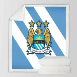 Manchester City FC Excellent Football Club Sherpa Fleece Blanket