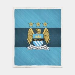 Manchester City FC Exciting Soccer Club Sherpa Fleece Blanket 1