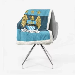 Manchester City FC Exciting Soccer Club Sherpa Fleece Blanket 2