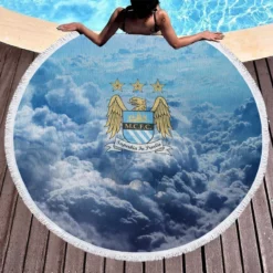 Manchester City FC Football Club Round Beach Towel 1