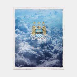 Manchester City FC Football Club Sherpa Fleece Blanket 1