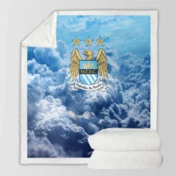 Manchester City FC Football Club Sherpa Fleece Blanket