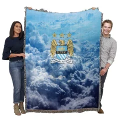 Manchester City FC Football Club Woven Blanket