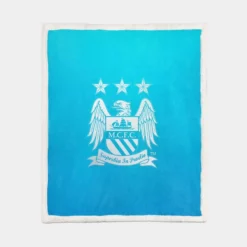 Manchester City FC Premier League Club Sherpa Fleece Blanket 1