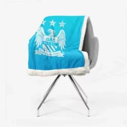 Manchester City FC Premier League Club Sherpa Fleece Blanket 2