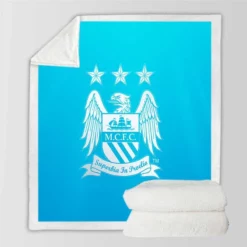 Manchester City FC Premier League Club Sherpa Fleece Blanket