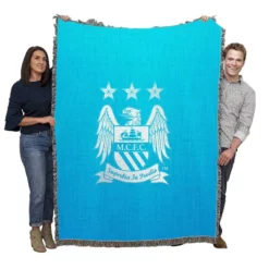 Manchester City FC Premier League Club Woven Blanket