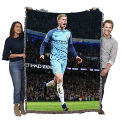 Manchester City Football Player Kevin De Bruyne Woven Blanket