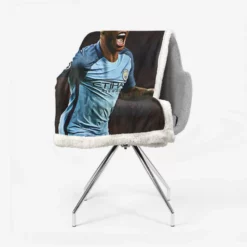 Manchester City Football Player Raheem Sterling Sherpa Fleece Blanket 2