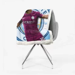 Manchester City  Sergio Aguero Sherpa Fleece Blanket 2