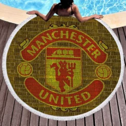 Manchester United Awarded Football Team Round Beach Towel 1