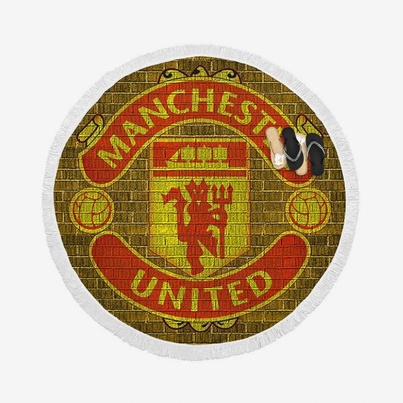 Manchester United Awarded Football Team Round Beach Towel
