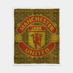 Manchester United Awarded Football Team Sherpa Fleece Blanket 1