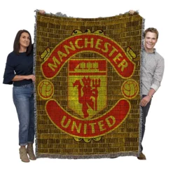 Manchester United Awarded Football Team Woven Blanket