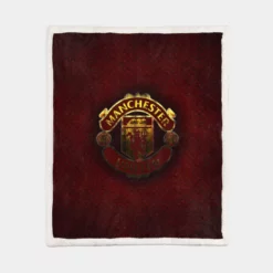 Manchester United Club Logo Sherpa Fleece Blanket 1