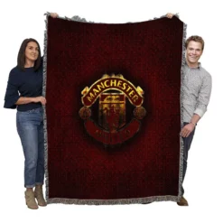 Manchester United Club Logo Woven Blanket